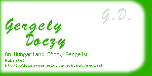 gergely doczy business card